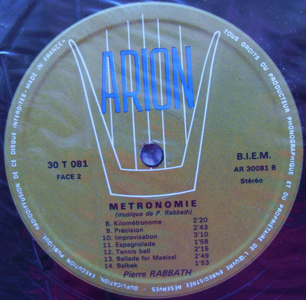 Pierre Rabbath : Métronomie (LP, Album)
