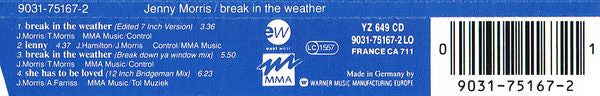 Jenny Morris : Break In The Weather (CD, Maxi)