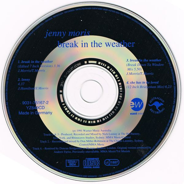 Jenny Morris : Break In The Weather (CD, Maxi)