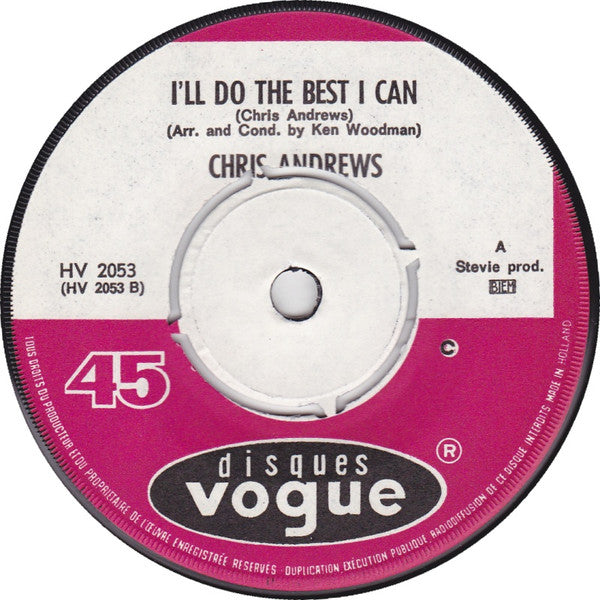 Chris Andrews (3) : Something On My Mind (7", Single)