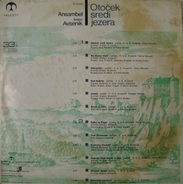Ansambel Bratov Avsenik : Otoček Sredi Jezera (LP, Album)