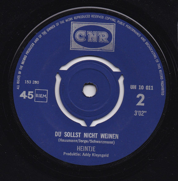 Heintje : Ich Bau' Dir Ein Schloss / Du Sollst Nicht Weinen (7", Single)