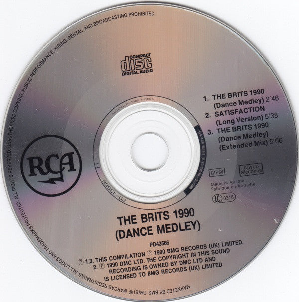 Various : The Brits 1990 Dance Medley (CD, Maxi, DAD)