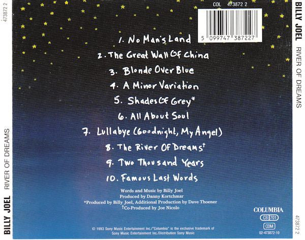 Billy Joel : River Of Dreams (CD, Album, RE)