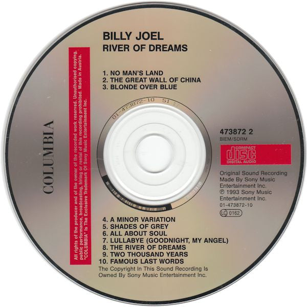 Billy Joel : River Of Dreams (CD, Album, RE)
