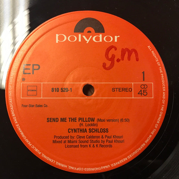 Cynthia Schloss : Send Me The Pillow (Special Maxi Version) (12", EP)