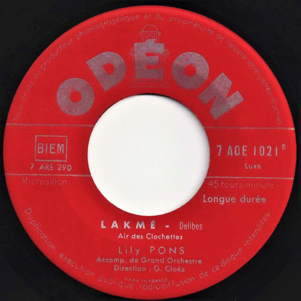 Lily Pons : Lakmé (7", EP, Mono)