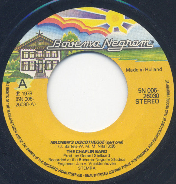 The Chaplin Band : Madmen's Discothèque Part One (7")