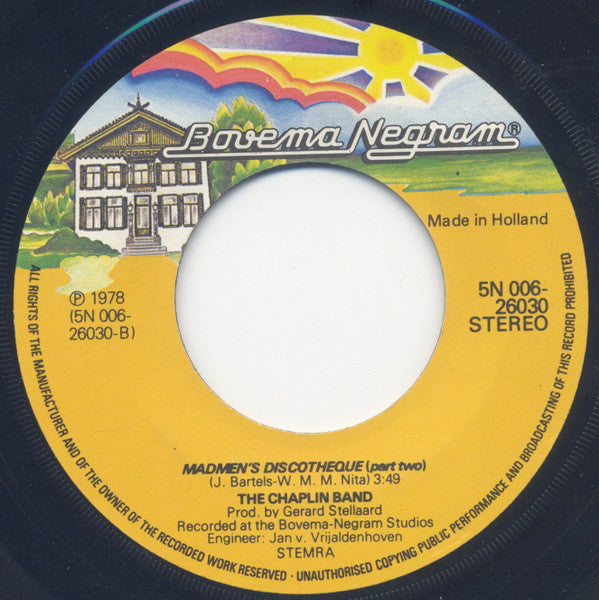 The Chaplin Band : Madmen's Discothèque Part One (7")