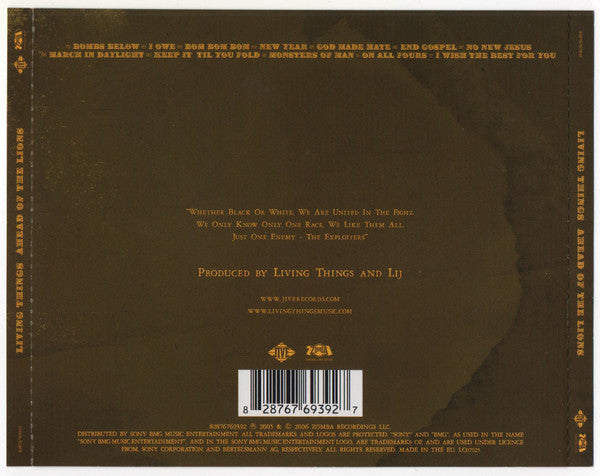 Living Things : Ahead Of The Lions (CD, Album)