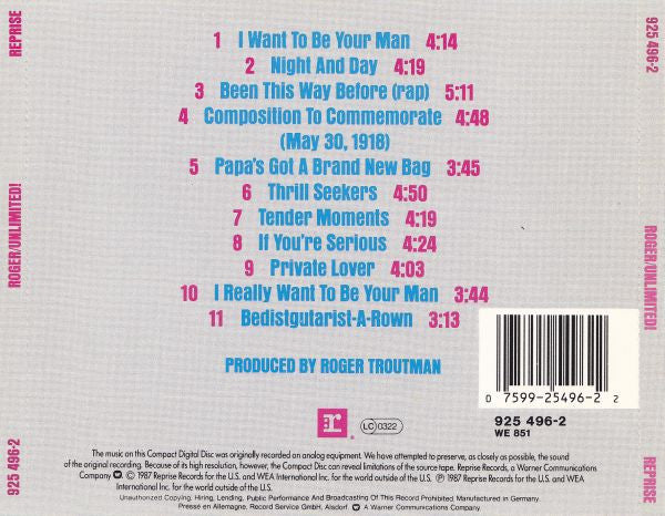 Roger Troutman : Unlimited! (CD, Album)