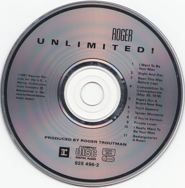 Roger Troutman : Unlimited! (CD, Album)