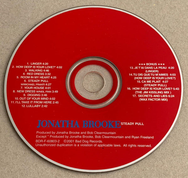Jonatha Brooke : Steady Pull (Special Benelux Version) (CD, Album)