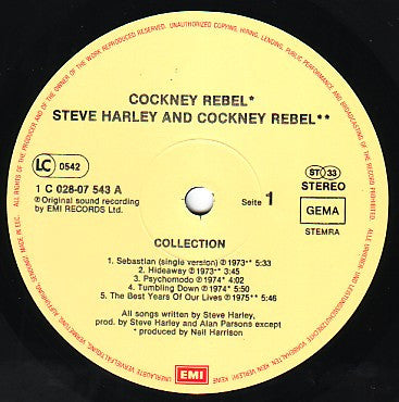 Steve Harley & Cockney Rebel / Cockney Rebel : Collection (LP, Comp)