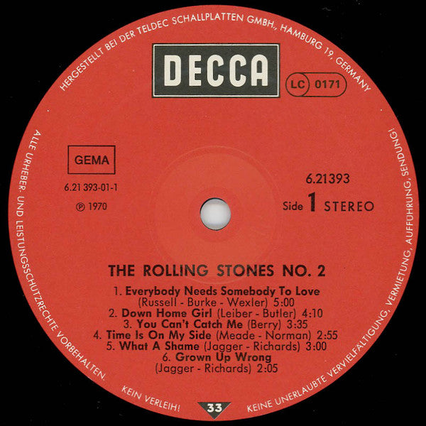 The Rolling Stones : The Rolling Stones Vol. 2 (LP, Album, Mono, RE)