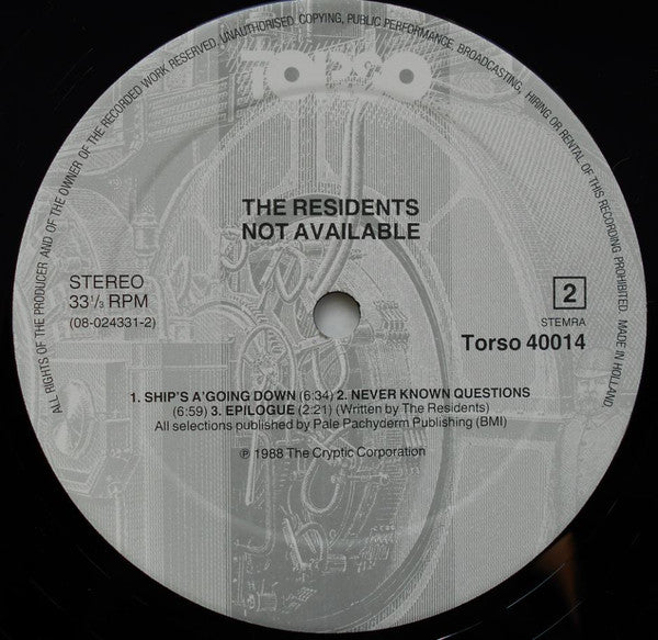 The Residents : Not Available (LP, Album, RE)