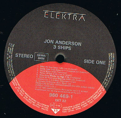 Jon Anderson : 3 Ships (LP, Album)