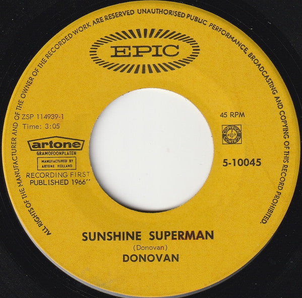 Donovan : Sunshine Superman (7", Single)