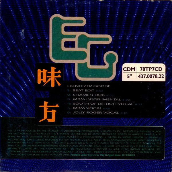 The Shamen : Ebeneezer Goode (CD, Maxi)