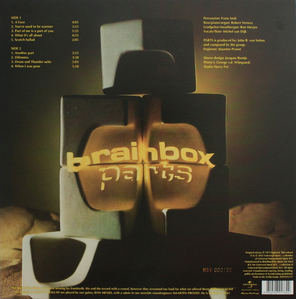 Brainbox (3) : Parts (LP, Album, Ltd, Num, RE, Yel)