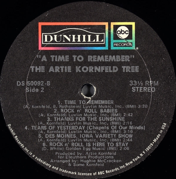 The Artie Kornfeld Tree : A Time To Remember! (LP, Album)