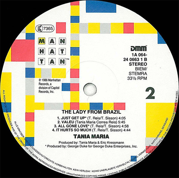 Tania Maria : The Lady From Brazil (LP, Album)
