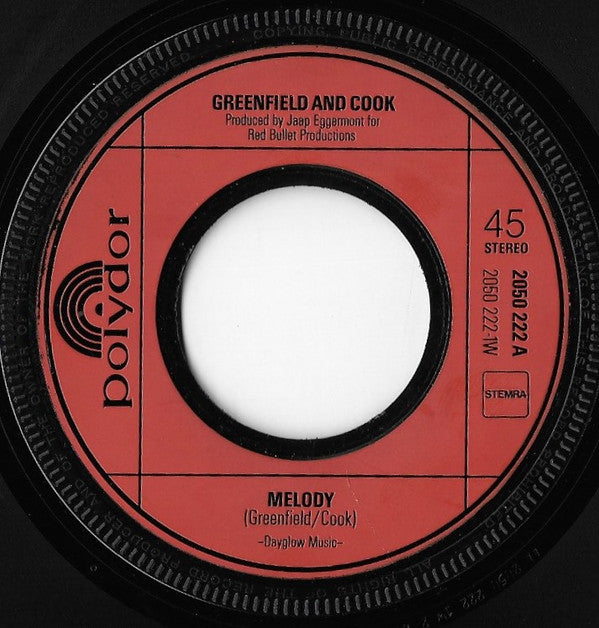Greenfield & Cook : Melody (7", Single)