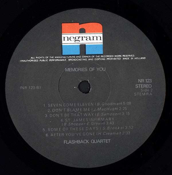 Flashback Quartet : Memories Of You (LP, Album)
