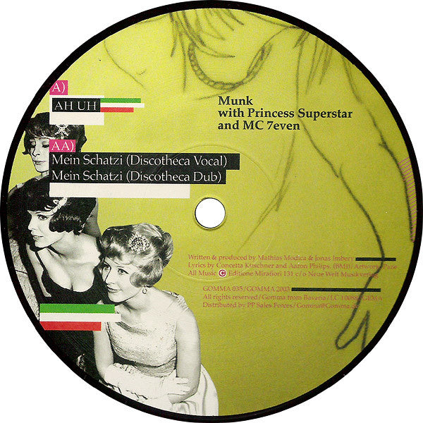 Munk with Princess Superstar and MC 7Even* : Ah Uh / Mein Schatzi (12")