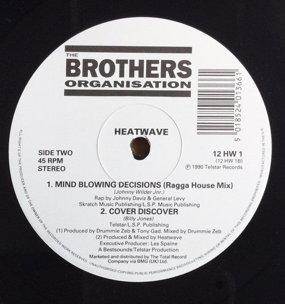 Heatwave : Mind Blowing Decisions (12")