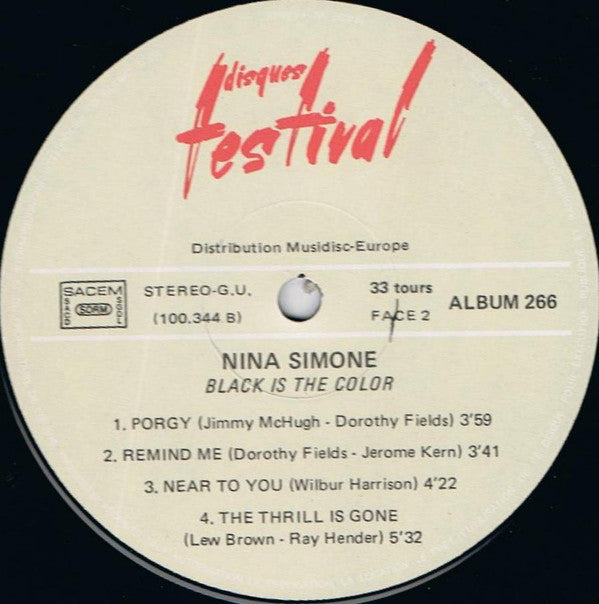 Nina Simone : Black Is The Color (2xLP, Comp, RE)