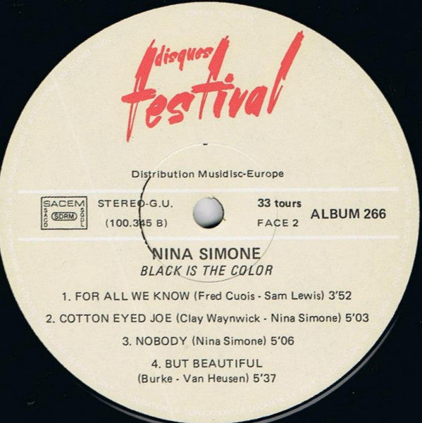 Nina Simone : Black Is The Color (2xLP, Comp, RE)