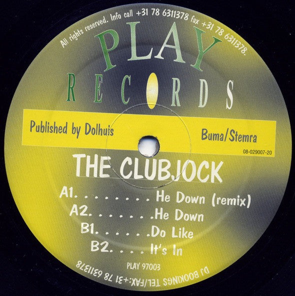 The Clubjock : He Down (12")