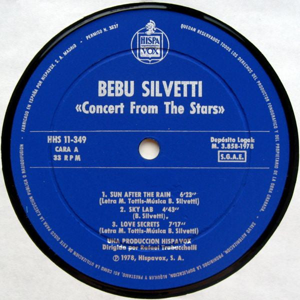 Silvetti* : Concert From The Stars (LP, Album, Gat)