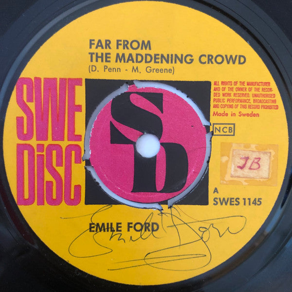 Emile Ford with Yngve Forsséll Orch.* : Come On Over To My Place / Far From The Maddening Crowd (7", Single)