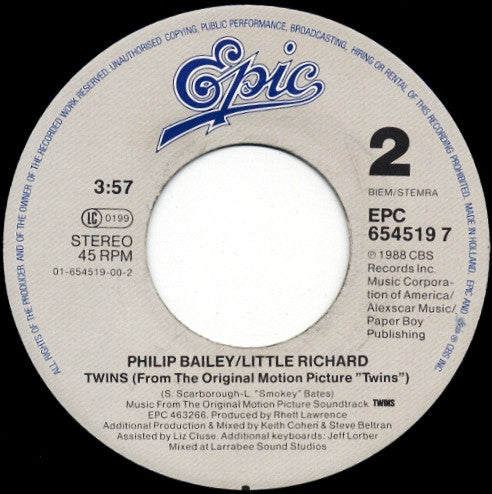Philip Bailey / Little Richard : Twins (7", Single)