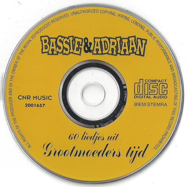 Bassie & Adriaan : 60 Liedjes Uit Grootmoeders Tijd (CD, Album)