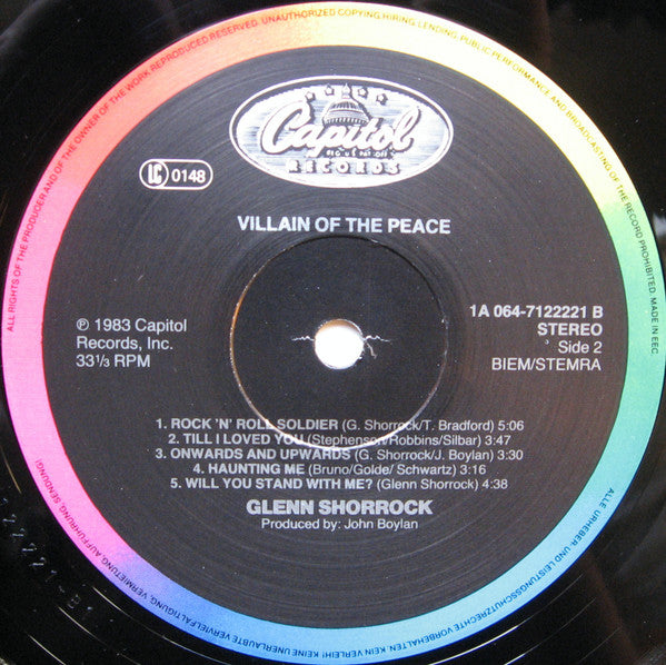 Glenn Shorrock : Villain Of The Peace (LP, Album)