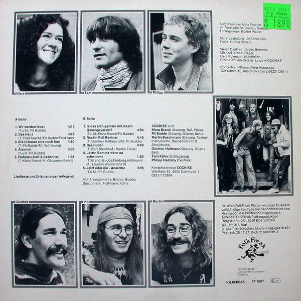 Cochise (3) : Wir Werden Leben (LP, Album)