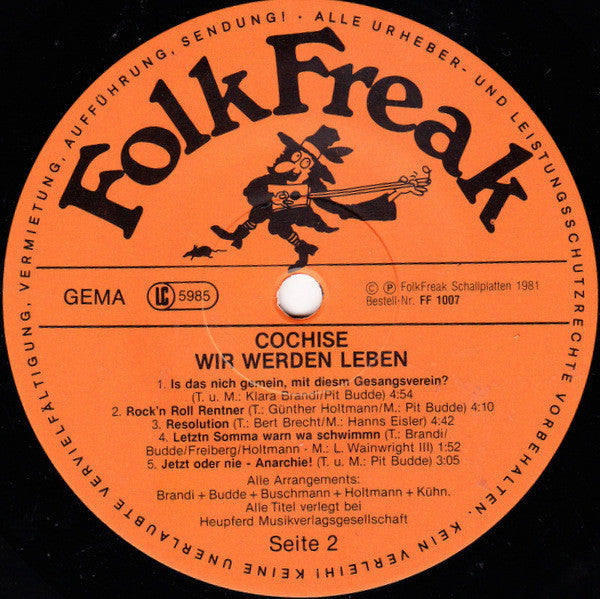 Cochise (3) : Wir Werden Leben (LP, Album)