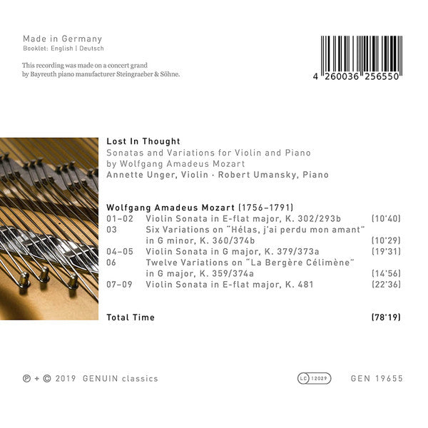 Annette Unger, Robert Umansky : Lost In Thought (CD, Album)