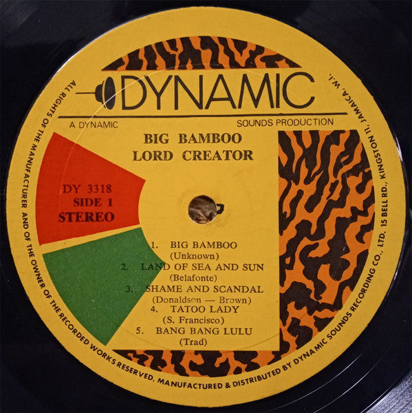 Lord Creator : Big Bamboo (LP, Album)