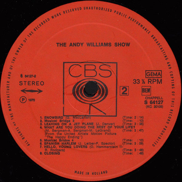 Andy Williams : The Andy Williams Show (LP, Album)