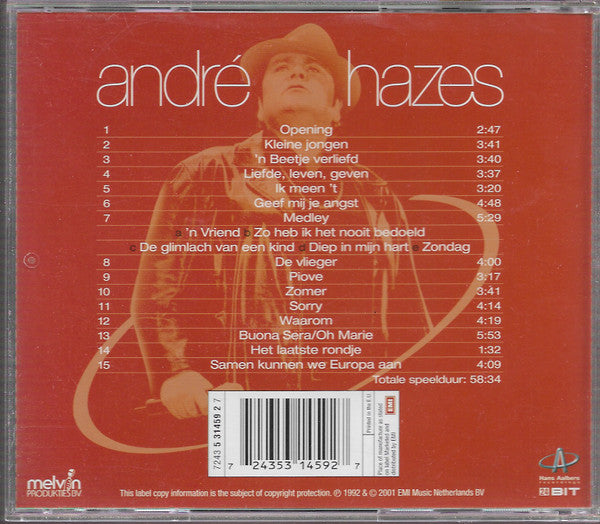 André Hazes : Concertgebouw Live (CD, Album, RE, RM)