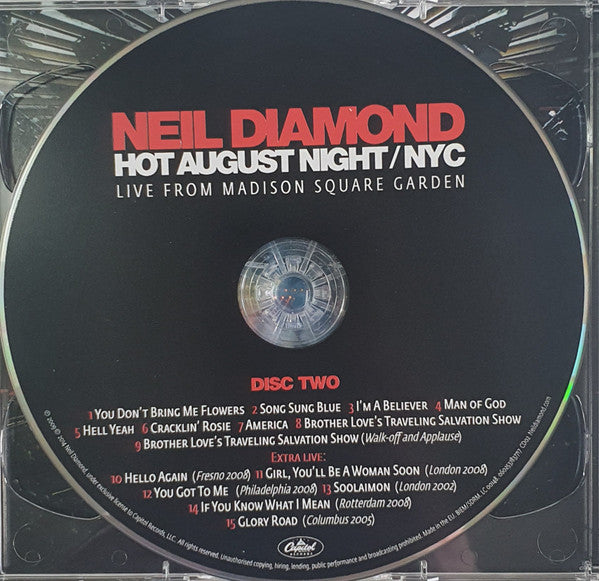 Neil Diamond : Hot August Night / NYC: Live From Madison Square Garden (2xCD, Album)