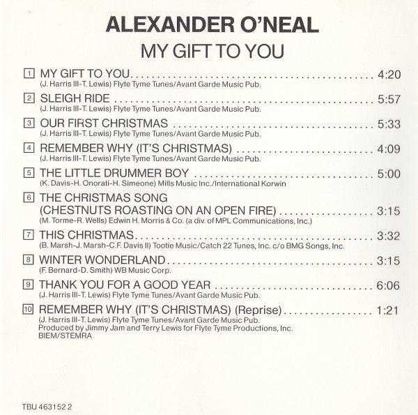 Alexander O'Neal : My Gift To You (CD, Album)