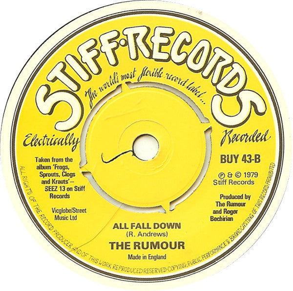 The Rumour : Frozen Years (7", Single)