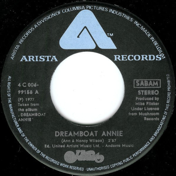 Heart : Dreamboat Annie (7", Single)