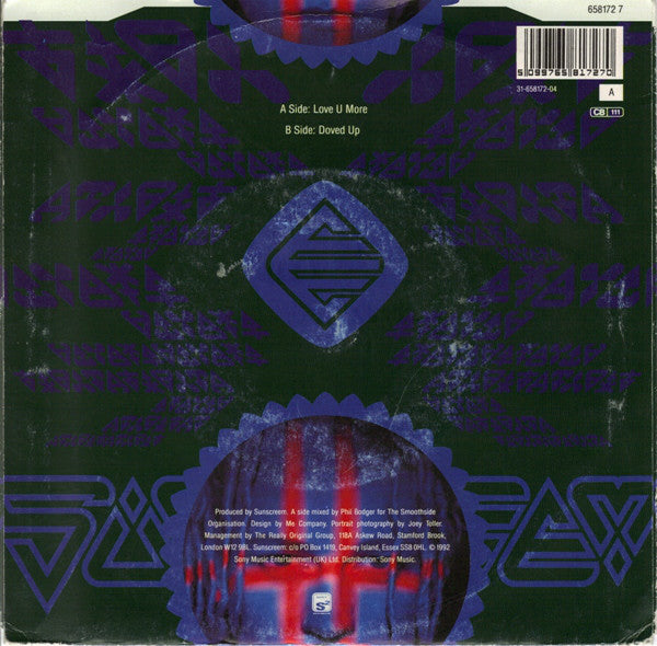 Sunscreem : Love U More (7", Single)