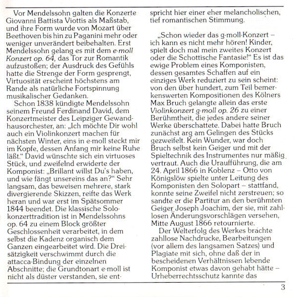 Felix Mendelssohn-Bartholdy • Max Bruch, Ulf Hoelscher · Staatskapelle Dresden · Bamberger Symphoniker · Marek Janowski · Bruno Weil : Violinkonzerte (CD, Comp)